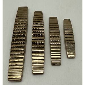 Vtg Brass Bronze Jewerly Mold Die Dapping Mold Chain Bracelet Lot Of 4